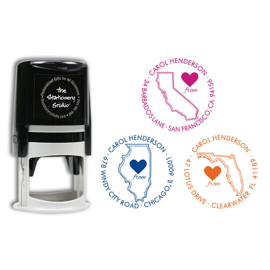 Love from My State Self Inking Stamper